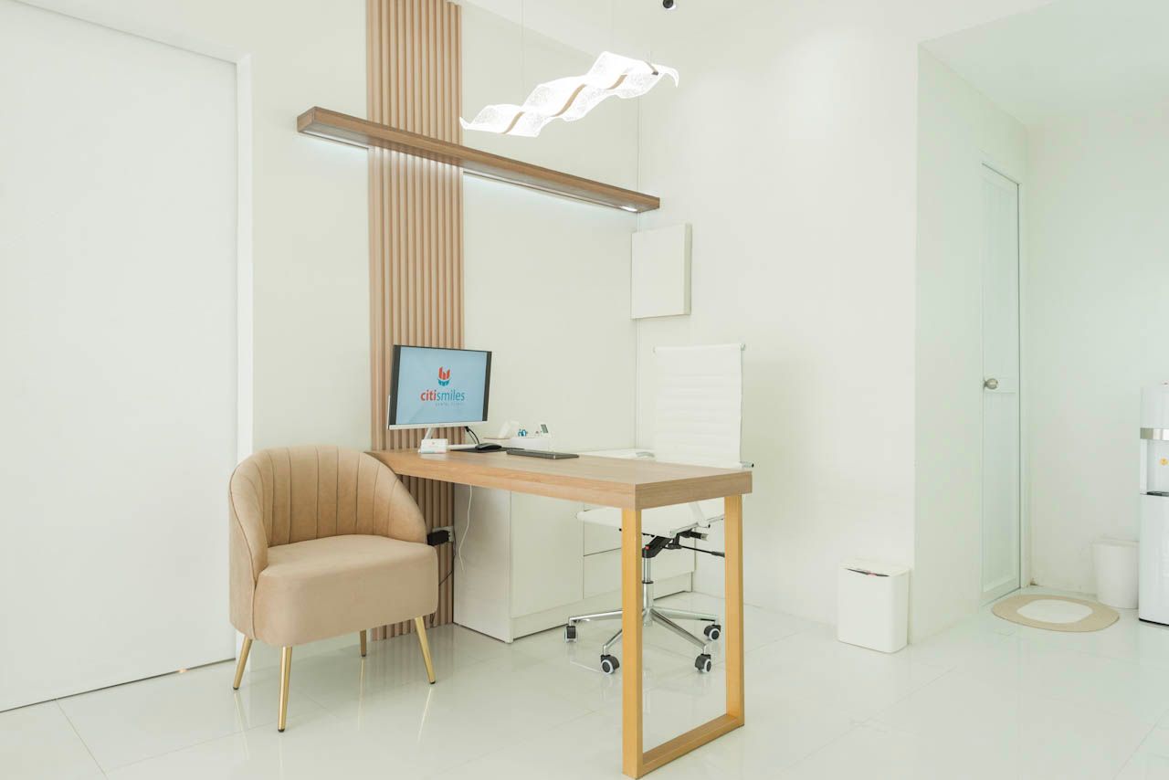 Consultation desk at the Citismiles clinic in Balanga City