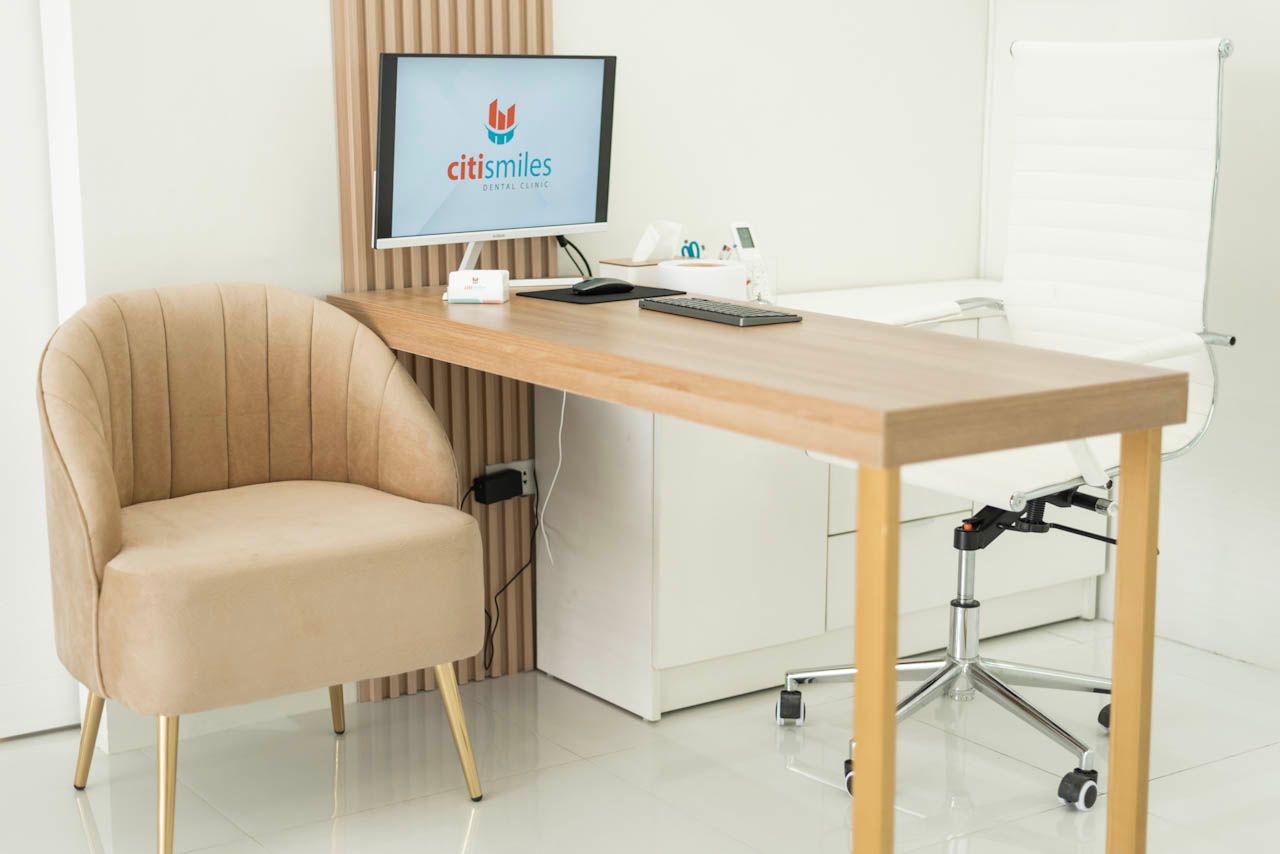 Consultation desk at the Citismiles clinic in Balanga City