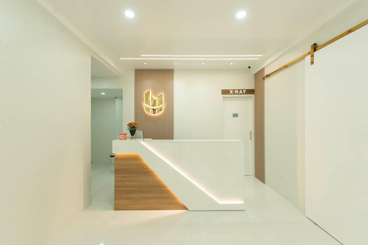 Reception desk at the Citismiles clinic in Balanga City